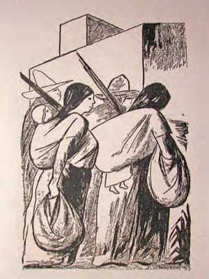 Orozco, "Soldaderas" para la revista The Underdogs, 1929