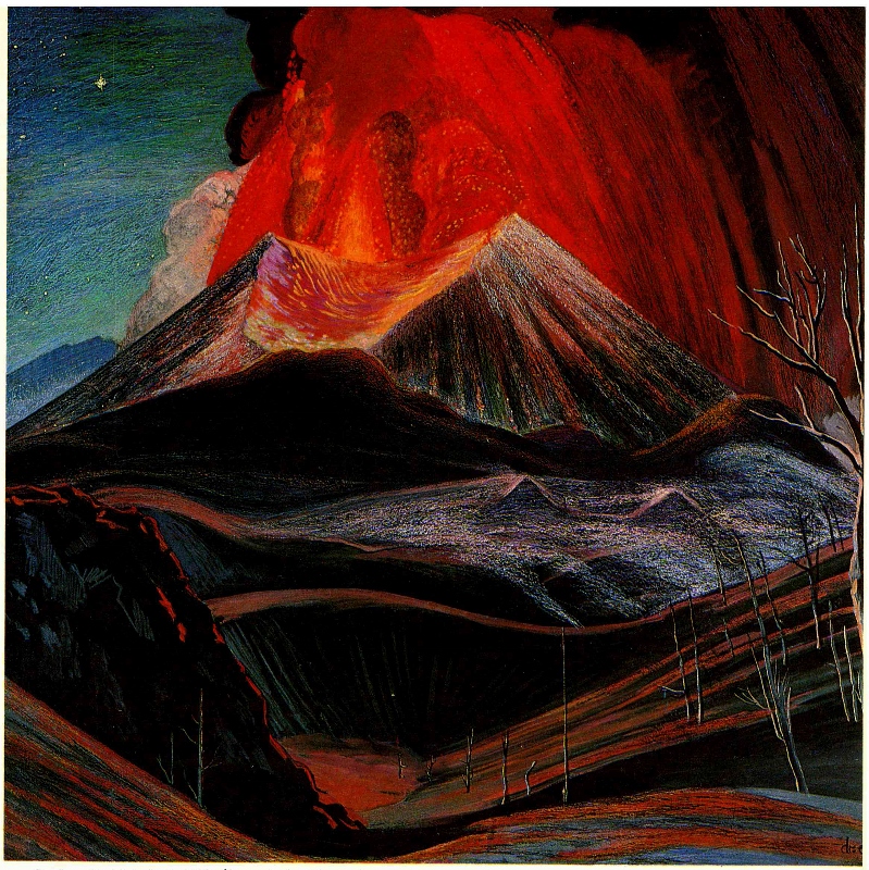 R. Dr. Atl Erupción del Paricutín, 1943.Óleo y atlcolor, col. Munal-INBA (799x800)