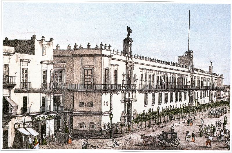 L. Garcés, Palacio Nacional, ca. 1855. Col. RAA.