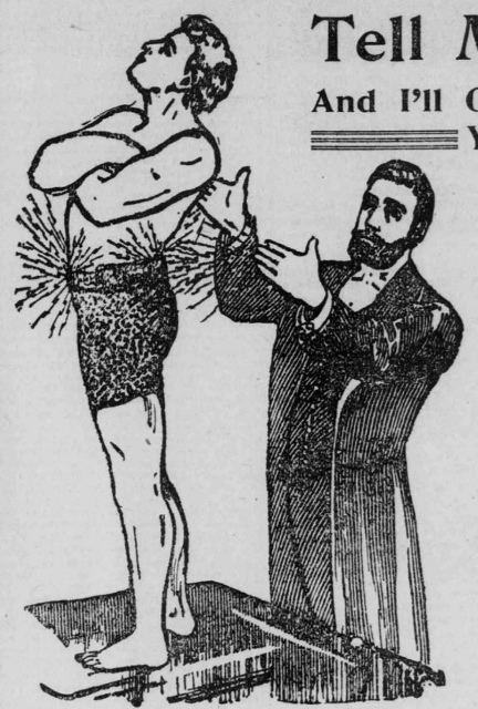 Una cura en cada ciudad, publicidad del cinturA?n McLaughlin en The San Francisco Call, 27 de septiembre de 1903, Estados Unidos. Library of Congress, Washington D.C.