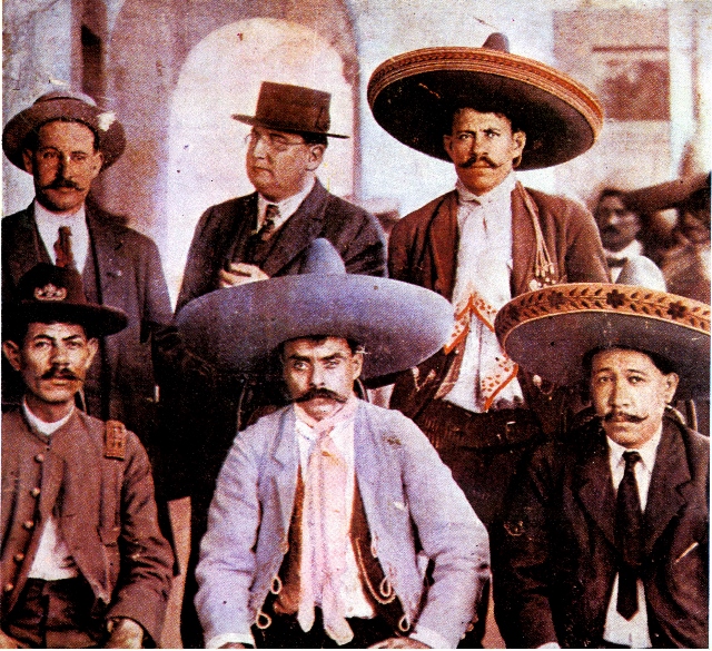 Zapata antes de la visita de Villa en Xochimilco La IustraciA?n Semanal, dciembre 1914 (640x585)