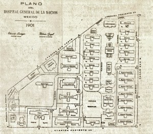Plano del Hospital General de MAi??xico, 1901 (800x704)
